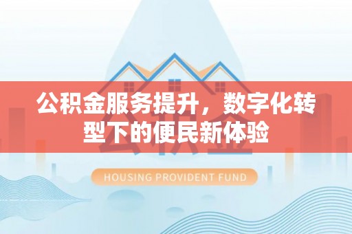 彬县公积金服务提升，数字化转型下的便民新体验