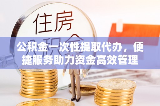 彬县公积金一次性提取代办，便捷服务助力资金高效管理