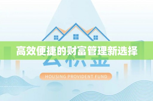 彬县高效便捷的财富管理新选择